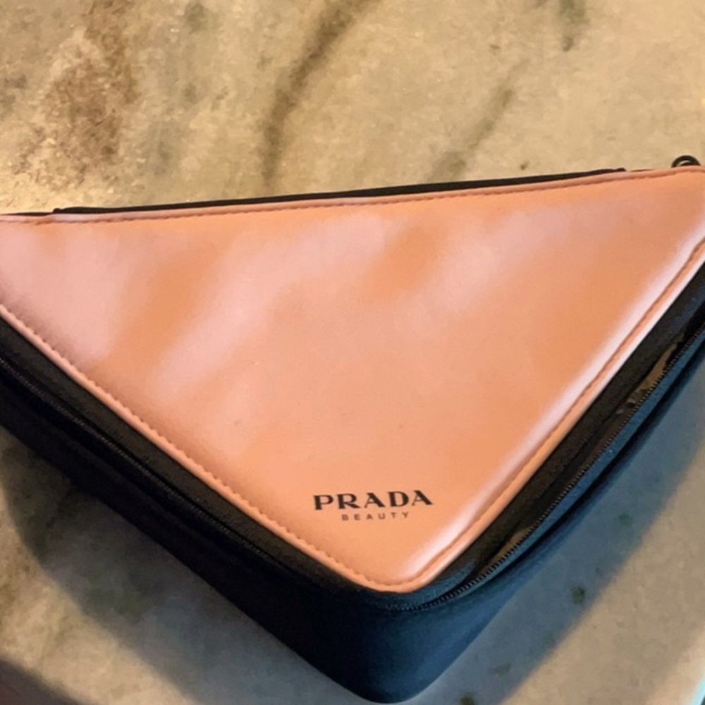 Prada Pink and Black Cosmetic Case